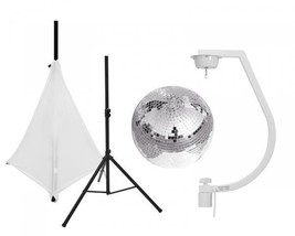 EUROLITE Set Mirror Globe 30cm With Tripod And Sailing White - £118.29 GBP