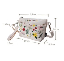 Flower Princess Summer Small Bag for Women Embroidery Nylon Crossbody Messenger  - £42.72 GBP