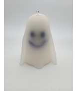 Pottery Barn Halloween Decoration Happy Spooky White Ghost Candle 6.5&quot; L... - $18.47 CAD