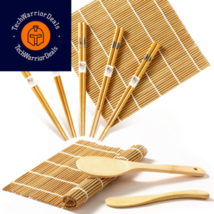 Delamu Sushi Making Kit, Bamboo Mat, 10.5 x 4.5 x 1.6 inches, Brown  - £17.44 GBP
