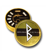 GOLD Key Ring BERLOQUE pinfire gun flintlock Caps pistol Complete Set metal Box - $170.00