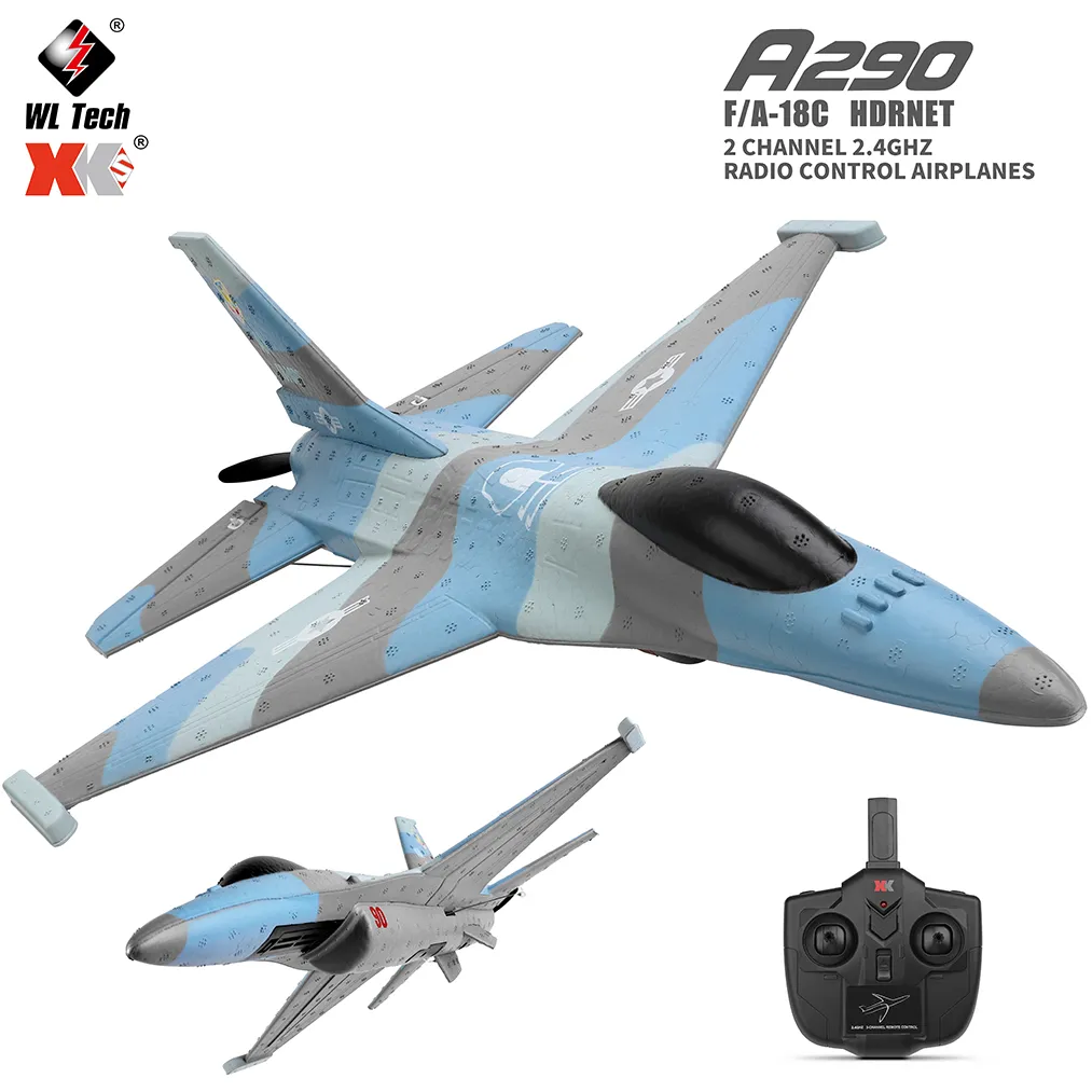 Wltoys A290 F16 3CH RC Airplane 2.4G Remote Control Fixed Wing Drone A200 RC - $60.67+