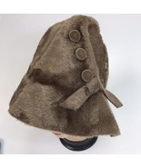 Vintage Hat BUCKET Pixie Twiggy Brown Faux Fur Mod Italy Monterey - £31.10 GBP