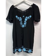 Ravia 100% Cotton Dress Beach Cover Lounge Embroidered Detial Size XL - $19.77