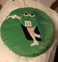 Green M&amp;M&#39;s Character 14 inch plush Pillow - Used - £21.35 GBP