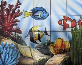 Mexican Talavera Mural HQ - Oceano7 - - $190.00
