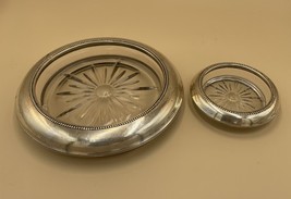 Lot Of 2 Frank M. Whiting Sterling Silver 7” Wine Bottle Coaster &amp; 3 3/4” - $1,029.68 MXN