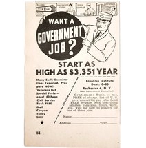 1948 Railway Postal Clerks Government Advertisement Railroad Jobs Vintag... - $380.53 MXN