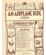 Vintage 1938 An Airplane Ri Song Sheet Music Ada Richter No. 3165 - £38.93 GBP