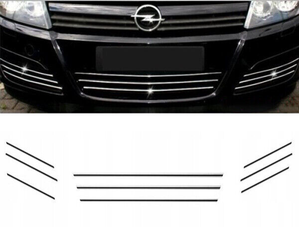 OPEL ASTRA H MK V chrome trim set for radiator grille