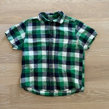 The North Face Men&#39;s Linen Blend Short Sleeve Button Down Plaid Shirt - $24.99