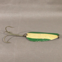 Vtg Lou J. Eppinger Husky Devle 3.7oz 5.5&quot; Fishing Lure Spoon Green Whit... - £45.89 GBP