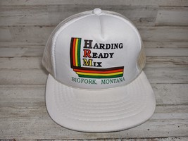 Vintage Harding Ready Mix Bigfork Montana Men&#39;s Rope Mesh Snapback Hat R... - £16.69 GBP