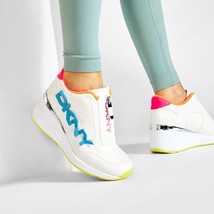 DKNY Women&#39;s Parlan Ivory Metallic Casual and Fashion Sneakers 10M K1134014 - $51.41