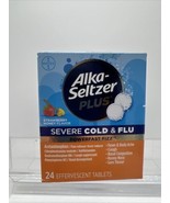 Alka-seltzer Plus PowerFast Fizz Severe Cold &amp; Flu  Strawberry 24 Efferv... - $205.73 MXN