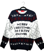 Merry Christmas Ya Filthy Animal - U Look Ugly Today Christmas Sweater s... - $28.03