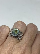 Vintage Abalone Ring 925 Sterling Silver Size 9 - £51.31 GBP