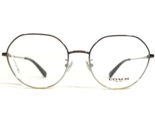 Coach Eyeglasses Frames HC5106 9339 Shiny Brown Silver Oversized 54-18-140 - $60.59