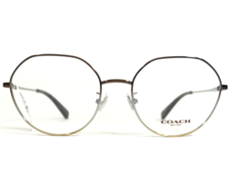 Coach Eyeglasses Frames HC5106 9339 Shiny Brown Silver Oversized 54-18-140 - £47.87 GBP