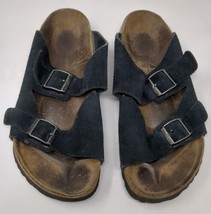 Birkenstock Arizona Black Suede Leather Strap Sandals Women’s 9 Men’s 7 ... - $39.59