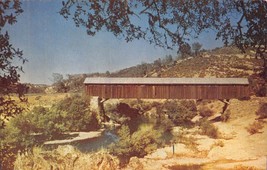 MOTHER LODE CALIFORNIA~COVERED BRIDGE STANISLAUS RIVER POSTCARD - $8.49