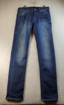 True Religion Jeans Mens Size 32 Blue Denim Cotton Pockets Belt Loops Pull On - £23.41 GBP