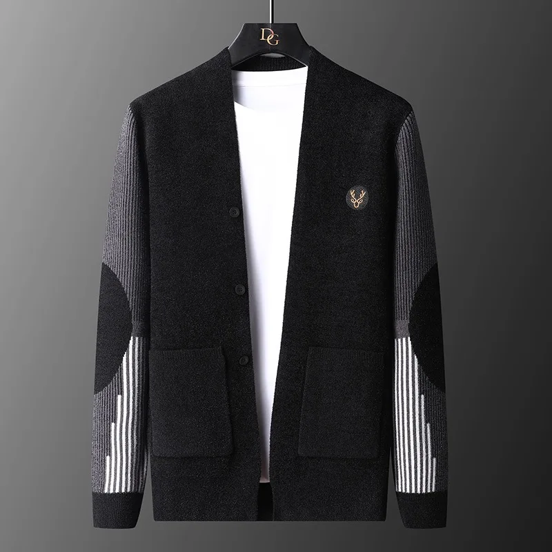  high-end embroidered  cardigan for men&#39;s new autumn  casual shawl for men&#39;s per - £154.53 GBP