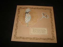  Vintage Antique early 1900s Valentines girl paper lace card rare - £19.70 GBP