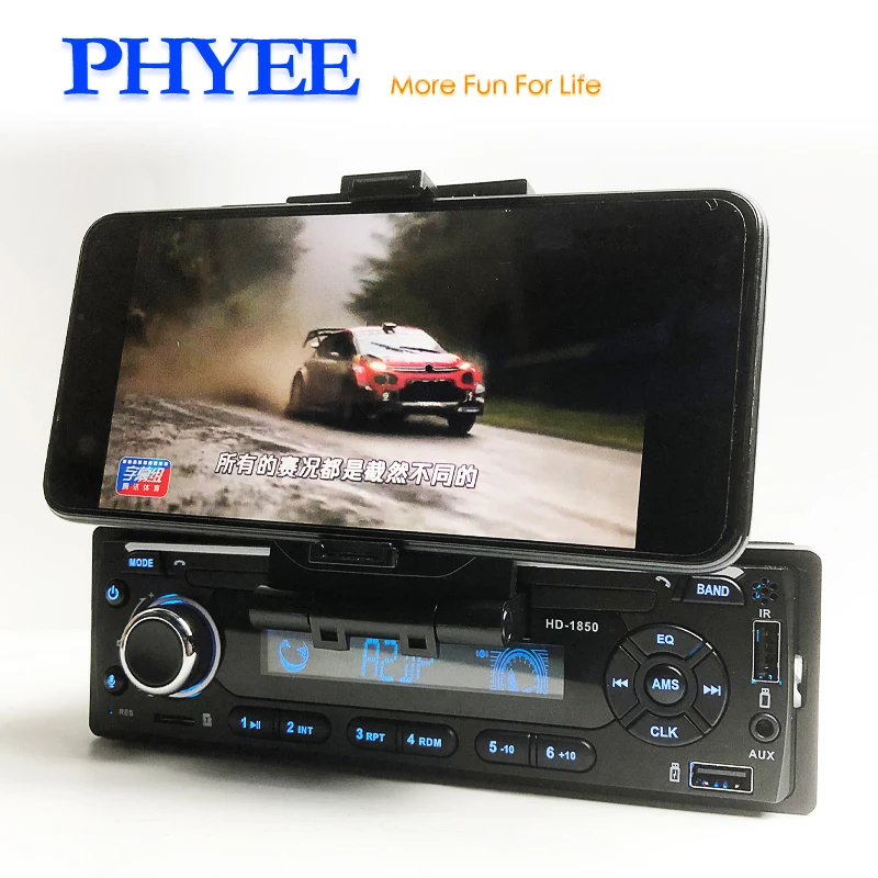 1 Din Car Radio Bluetooth Handsfree USB TF MP3 Audio Player Steering Wheel - £40.85 GBP