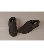 Dearforms Men&#39;s L 11 - 12 Moccasin Slippers Black Gray Memory Foam Machi... - $24.99