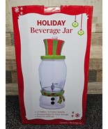 Real Home - Holiday Beverage Jar (Snowman) 1.7 Gallons #23425  - £27.39 GBP