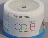 memorex cd-r 50 pack 52x 700mb 80min  - $13.76