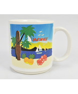  Vintage Hilo Hattie Coffee Mug Hawaii Tiki Sail Boats Rare - £27.14 GBP