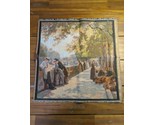 France Tapestry Tapisserie Walking Along A Forest Path 20&quot; X 20&quot; - $69.29