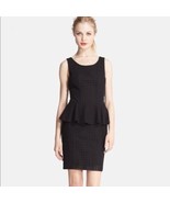 Rachel Zoe Paola Cotton Eyelet Peplum Dress in Black Cotton $375, Sz 6, ... - $115.07 CAD
