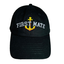 First Mate Baseball Hat Cap Anchor Boat Ship Sailing Adjustable Embroidered - £26.58 GBP