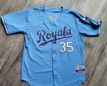 VTG Majestic Kansas City Royals Jersey Mens 50 Blue Eric Hosmer #35 Made... - $29.69