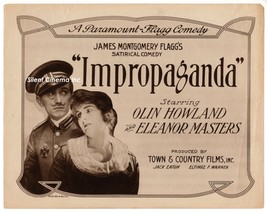 IMPROPAGANDA (1919) Title Card James Montgomery Flagg&#39;s WWI Silent Comedy Short  - £195.26 GBP