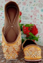 Women Wedding Jutti ethnic Mojari Soft leather Indian Ballet US Size 6-1... - £25.65 GBP