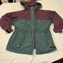 Women’s Vintage Columbia Cornice 3 in 1 Coat Vest Size M Green Purple Po... - $26.99