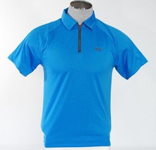 Under Armour Golf Blue 1/4 Zip Heatgear Short Sleeve Athletic Shirt NWT - £44.86 GBP