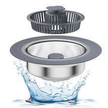 3-in-1 Stainless Steel Kitchen Sink Strainer Stopper Pop Up 3-1/2 Inch D... - $71.21 MXN 3-in-1 Stainless Steel Kitchen Sink Strainer Stopper Pop Up 3-1/2 Inch D... - $71.21 MXN