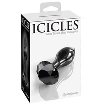 Pipedream Icicles No. 78 Glass Anal Plug With Faceted Base Black - £35.51 GBP