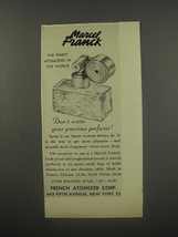 1956 Marcel Franck Atomizer Ad - Don&#39;t waste your precious perfume - £14.57 GBP
