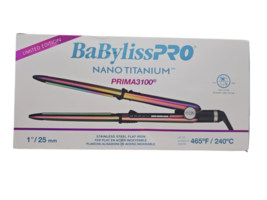 BabylissPRO Nano Titanium Prima 3100 Ionic Hair Straightener, 1&quot; Limited... - £81.65 GBP