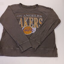 NBA Vintage Inspired Los Angeles Lakers Womens Green Graphic Sweatshirt Chest 46 image 13