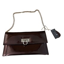 Beijo Womens Burgundy Clutch Purse Handbag Chain Shoulder Strap 10x5.5x1... - $29.69