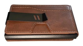 Typecase RFID Tactical Wallet Brown Leather w/ ID Window & Money Clip New Box image 3