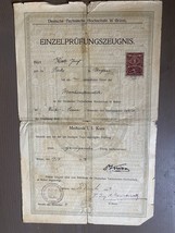 Vecchio certificato di esame individuale Cecoslovacchia ebraica 1932 - $25.37