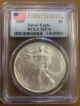 2009- American Silver Eagle- PCGS- MS70- First Strike - £134.50 GBP